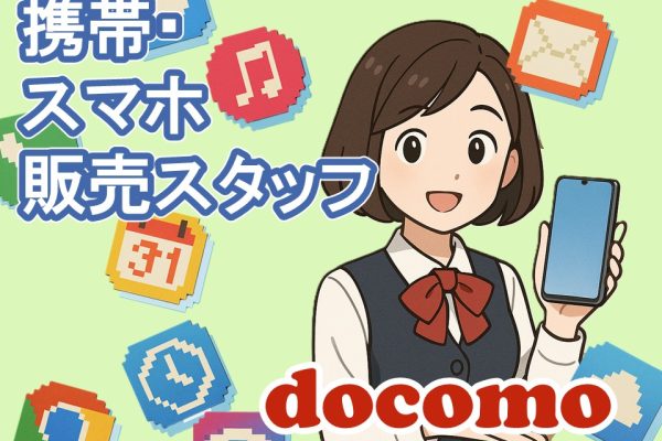 携帯ショップでのドコモ携帯ご案内スタッフ イメージ