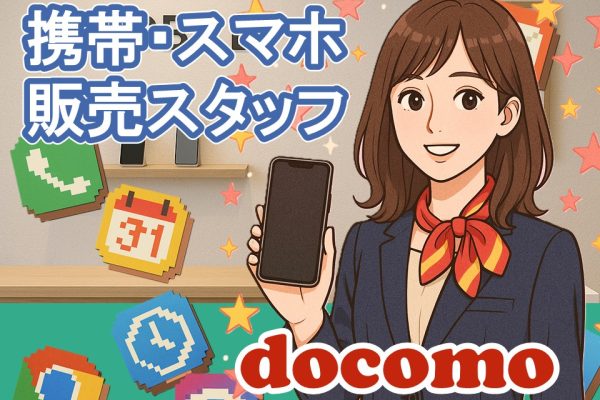 ドコモショップでの接客販売・受付スタッフ イメージ