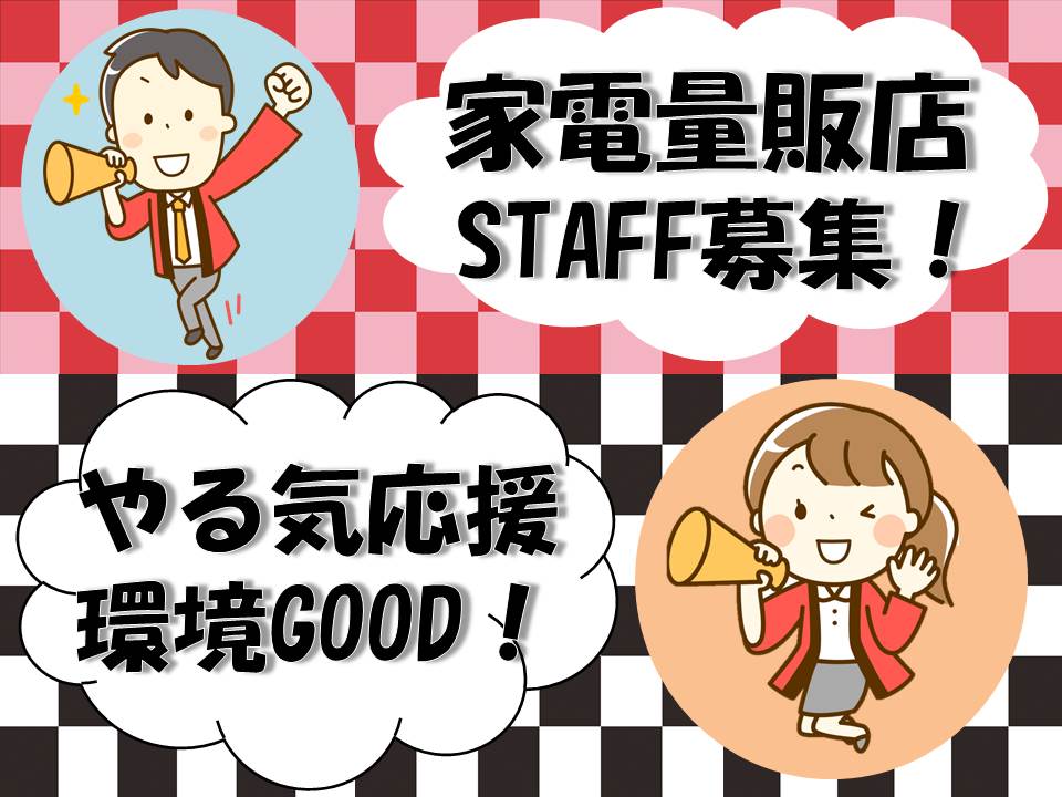 家電量販店での家電販売スタッフ イメージ