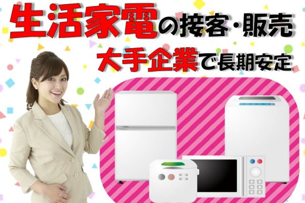 土日祝のみ大手メーカーの大型白物家電販売スタッフ イメージ