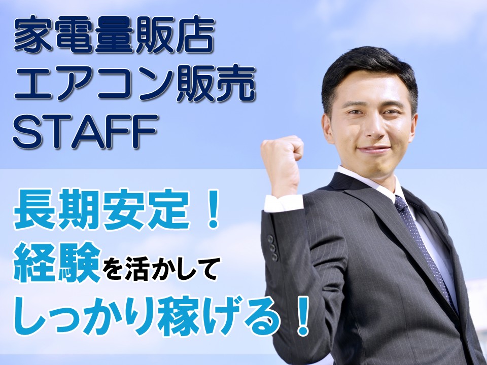 家電量販店でのエアコン接客販売スタッフ イメージ