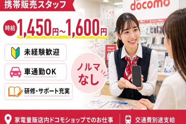 未経験OK/家電量販店内の携帯販売・受付スタッフ イメージ