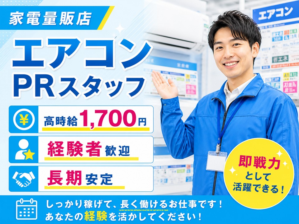 家電量販店エアコンご案内スタッフ イメージ