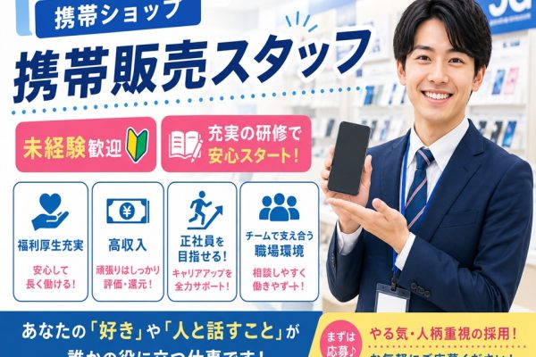 家電量販店スマホコーナー担当スタッフ イメージ