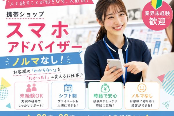 携帯ショップでの販売サポートスタッフ イメージ