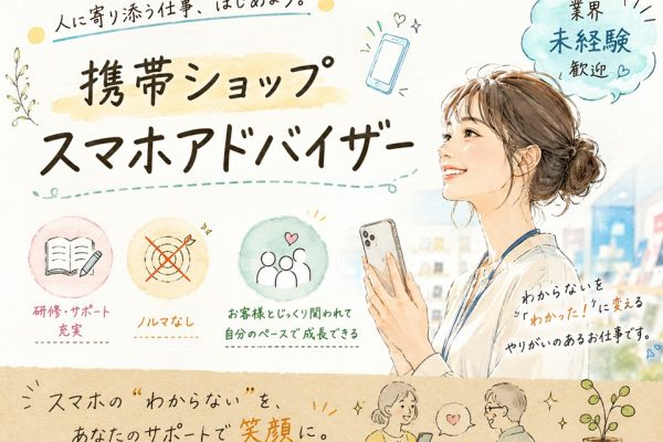 正社員を目指せるスマホアドバイザー イメージ
